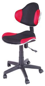 Q-G2 - kancelářská židle (dětská) černá/červená (OBRQG2) kolekce "S" (K150_Z) (S)