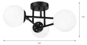Brilagi - Přisazený lustr MALIVA 3xE14/15W/230V černá/bílá