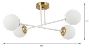 Brilagi - Přisazený lustr MALIVA 4xE14/15W/230V zlatá/bílá