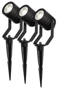 Nedis ZBLOS10RGBW3-SADA 3x LED RGBW Stm. venk. lampa LED/3W/230V IP65 Wi-Fi Tuya