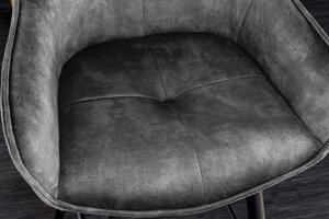 Barová židle EUPHORIA 100 CM šedá samet Nábytek | Jídelní prostory | Barové židle