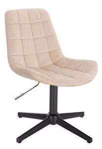 LuxuryForm DESIGN Židle PARIS VELUR na černém kříži - krémová