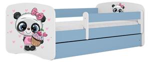 Kocot Kids Dětská postel PANDA modrá Velikost postele: 180x80, Matrace: S matrací, Šuplík: Bez šuplíku