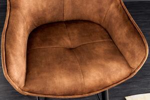 Barová židle EUPHORIA 100 CM hnědá samet Nábytek | Jídelní prostory | Barové židle