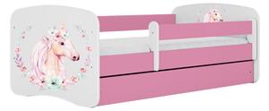 Kocot Kids Dětská postel KŮŇ růžová Velikost postele: 140x70, Matrace: Bez matrace, Šuplík: Bez šuplíku
