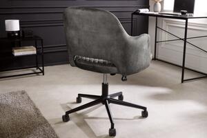 Pracovní židle PARIS šedá samet Nábytek | Kancelářský nábytek | Židle