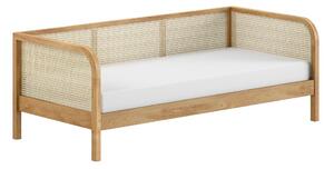Jednolůžková postel z dubového dřeva s roštem 90x200 cm v přírodní barvě Olive Captain Rotan – Vipack