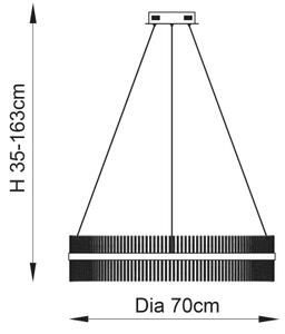 Endon 107108 - LED Lustr na lanku LED/56W/230V 3000K lesklý chrom