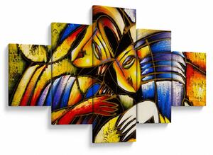 Obraz - Olejomalba, milenci (125x70 cm)
