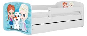 Kocot Kids Dětská postel LEDOVÉ KRÁLOVSTVÍ bílá Velikost postele: 160x80, Matrace: S matrací, Šuplík: Bez šuplíku