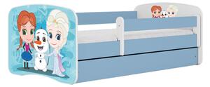 Kocot Kids Dětská postel LEDOVÉ KRÁLOVSTVÍ modrá Velikost postele: 180x80, Matrace: S matrací, Šuplík: Se šuplíkem