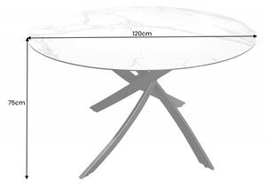 Kulatý jídelní stůl ALPINE WHITE 120 CM keramika Nábytek | Jídelní prostory | Jídelní stoly | Všechny jídelní stoly