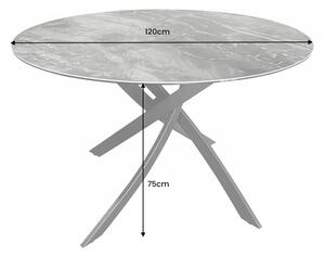 Kulatý jídelní stůl ALPINE TAUPE 120 CM keramika Nábytek | Jídelní prostory | Jídelní stoly | Všechny jídelní stoly