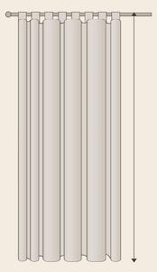 Venkovní zahradní závěs s poutky TRENDY GARDEN světle krémová, různé rozměry (cena za 1 kus) MyBestHome Rozměr: 155x270 cm