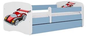 Kocot Kids Dětská postel ZÁVODNÍ AUTO modrá Velikost postele: 160x80, Matrace: S matrací, Šuplík: Bez šuplíku