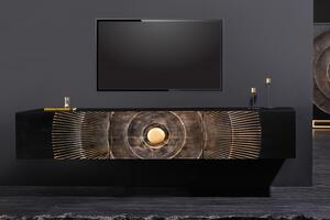 Závěsný televizní stolek GOLDEN SUNSET 160 CM masiv mango Nábytek | Obývací pokoj | Televizní stolky