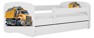 Kocot Kids Dětská postel NÁKLAĎÁK bílá Velikost postele: 160x80, Matrace: S matrací, Šuplík: Bez šuplíku