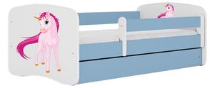 Kocot Kids Dětská postel JEDNOROŽEC modrá Velikost postele: 180x80, Matrace: Bez matrace, Šuplík: Bez šuplíku