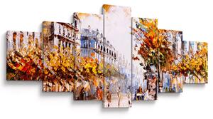 Obraz - Ulice v Paříži (210x100 cm)