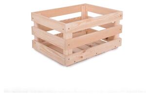 Dřevěný úložný box v přírodní barvě 42x29x22 cm Apple Box – Rojaplast