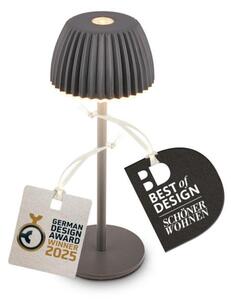BRILONER Riffle Nano stolní lampička - 1,5W, 130lm, nabíjecí, LED, stmívatelné, dotykový vypínač, German design Award Winner 2025, antracit 7581015