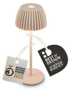 BRILONER Riffle Nano stolní lampička - 1,5W, 130lm, nabíjecí, LED, stmívatelné, dotykový vypínač, German design Award Winner 2025, béžová 7581011