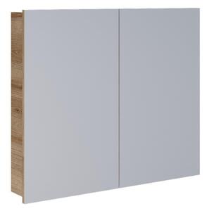 Dřevojas - Zrcadlová koupelnová skříňka NEXI 80x68 cm dub