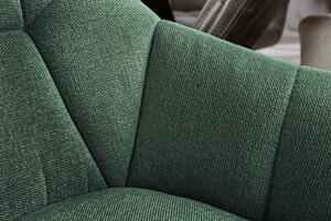 Jídelní židle PAPILLON tmavě zelená strukturovaná látka otočná Nábytek | Jídelní prostory | Jídelní židle | Všechny jídelní židle