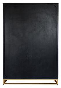 Barová skříň ANGEL 140 CM černá masiv mango Nábytek | Úložné prostory | Vinotéky a bary