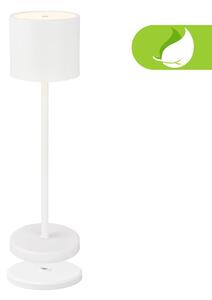 BRILONER Sigo LED stolní lampička bezdrátová IP44, stmívatelné, s nabíjecí základnou, bílé 7521016