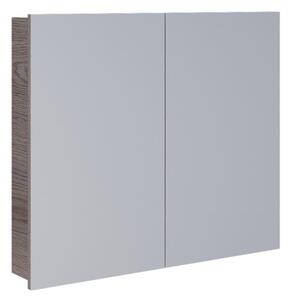 Dřevojas - Zrcadlová koupelnová skříňka NEXI 80x68 cm tmavý dub