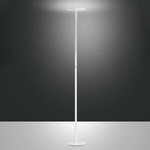 Fabas Luce Stojací lampa Regina LED, bílá, stmívatelná, výška 180 cm, stmívatelný, Bílá / opál, Obývací pokoj / jídelna, kov, Moderní