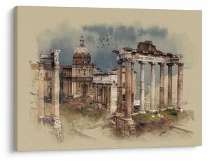 Obraz - Forum Romanum, Řím, Itálie (70x50 cm)