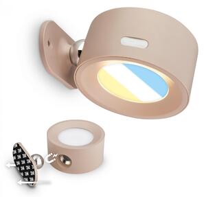 BRILONER Tari nástěnné bodové svítidlo - 1,6W, 160lm, LED, nabíjecí, CCT, stmívatelné, bezdrátové, béžová 3896011