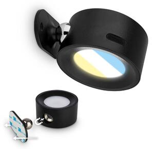 BRILONER Tari nástěnné bodové svítidlo - 1,6W, 160lm, LED, nabíjecí, CCT, stmívatelné, bezdrátové, černá 3896015