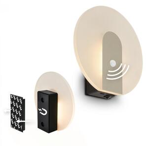 BRILONER Taro nástěnné svítidlo - 2,5W, 100lm, bezdrátové, LED, s pohybové čidlo, matný nikl 3889012