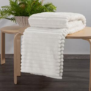 DEKA Z MIKROFLANELU SOFT 70X160 CM BÍLÁ