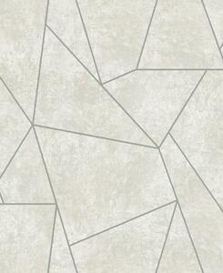 Šedo-stříbrná geometrická vliesová tapeta na zeď, MD7183, Modern Metals, York