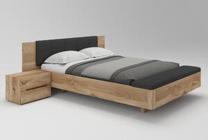 Dubová postel Vznášející 02 s funkcí úložného prostoru 160x200