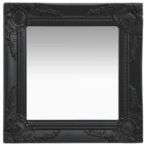Nástěnné zrcadlo barokní styl 40 x 40 cm černé 320307
