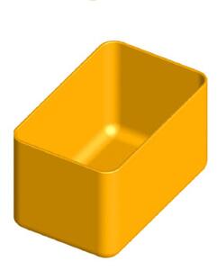 Box do zásuvek a organizérů, 90x57x64mm, žlutý