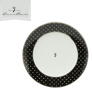 Goebel Chateaux Black & White Dots Dezertní talíř