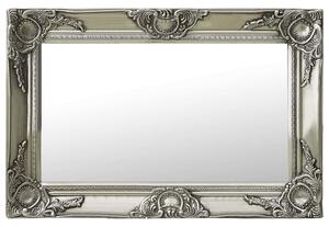 Nástěnné zrcadlo barokní styl 60 x 40 cm stříbrné 320330
