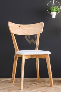 Dubová židle 01 Eko kůže černá/bílá 48x81x52