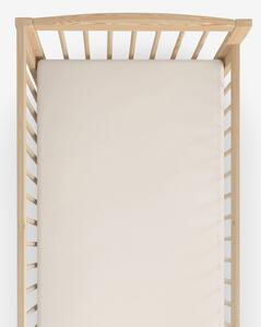 Goldea bavlněné prostěradlo do dětské postýlky - latte 60 x 120 cm