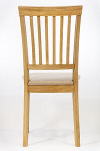 Dubová židle 02 Eko kůže černá/bílá