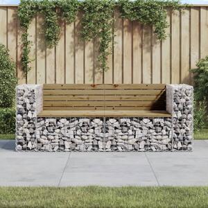Zahradní lavice gabionový design 184x71x65,5 cm borové dřevo