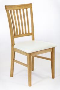Dubová židle 02 Eko kůže černá/bílá 46x95x52