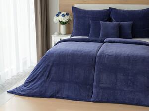 Povlečení TMAVĚ MODRÉ PREMIUM Bavlněný mikroplyš 1x 140/200, 1x 70/90