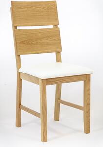 Dubová židle 03 Eko kůže černá/bílá